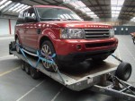 A Range Rover car being transported from Southampton docks to London  - click to enlarge