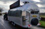 This replica American Air Stream catering trailer manufactured by Revival Trailers in the West Midlands moved from Wiltshire to London